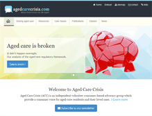 Tablet Screenshot of agedcarecrisis.com